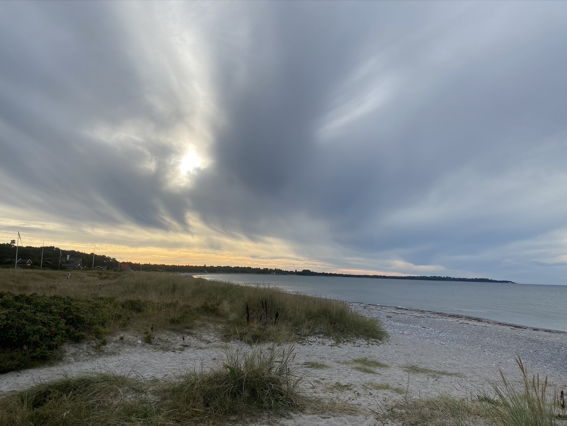 Nordstrand, klitter, strand og vand